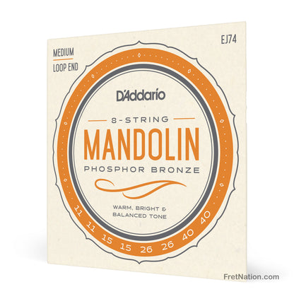 D'Addario D'Addario Phosphor Bronze Mandolin Strings - 8-String 11-40 Medium EJ74