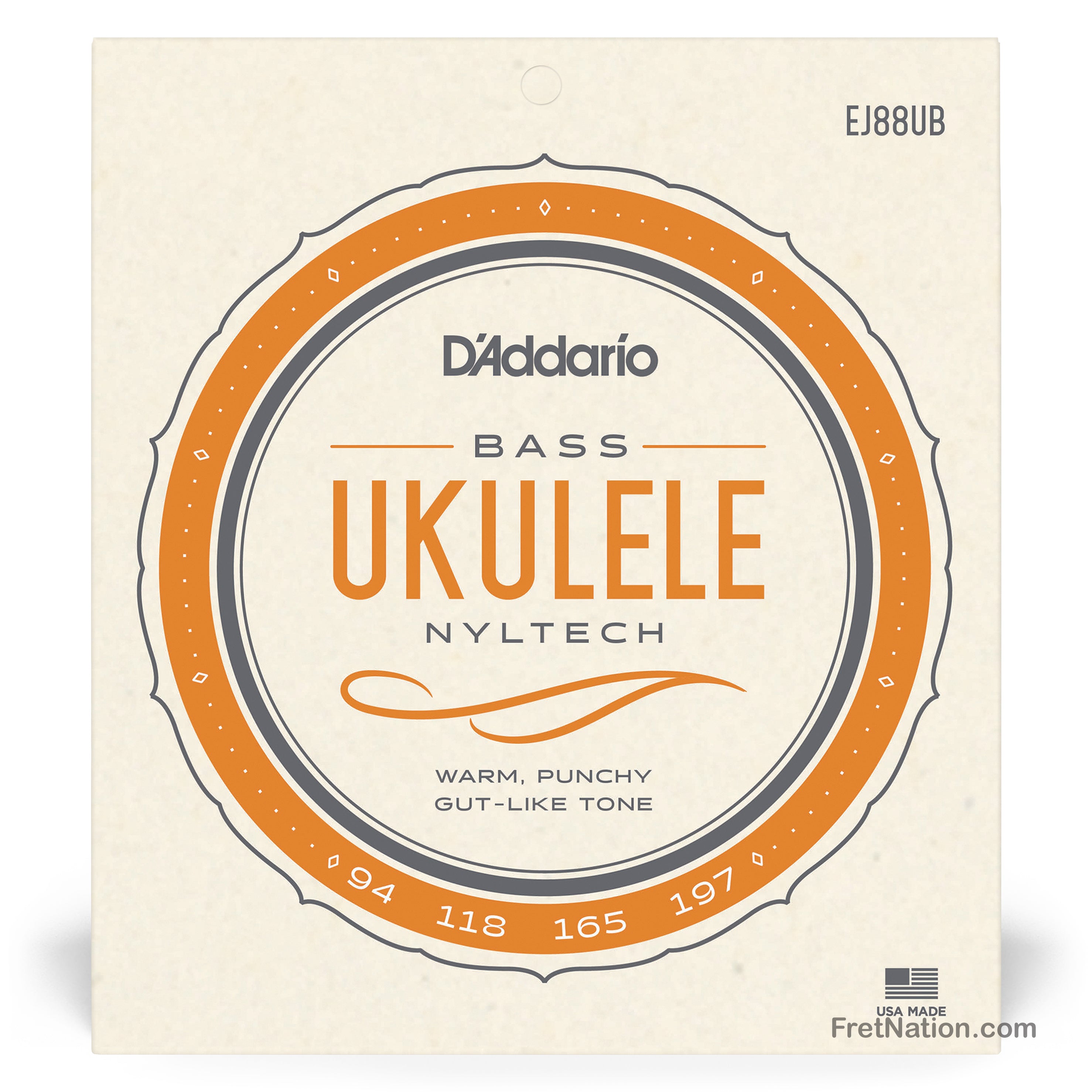 D'Addario D'Addario Nyltech Ukulele String Set - 94-197 Bass EJ88UB