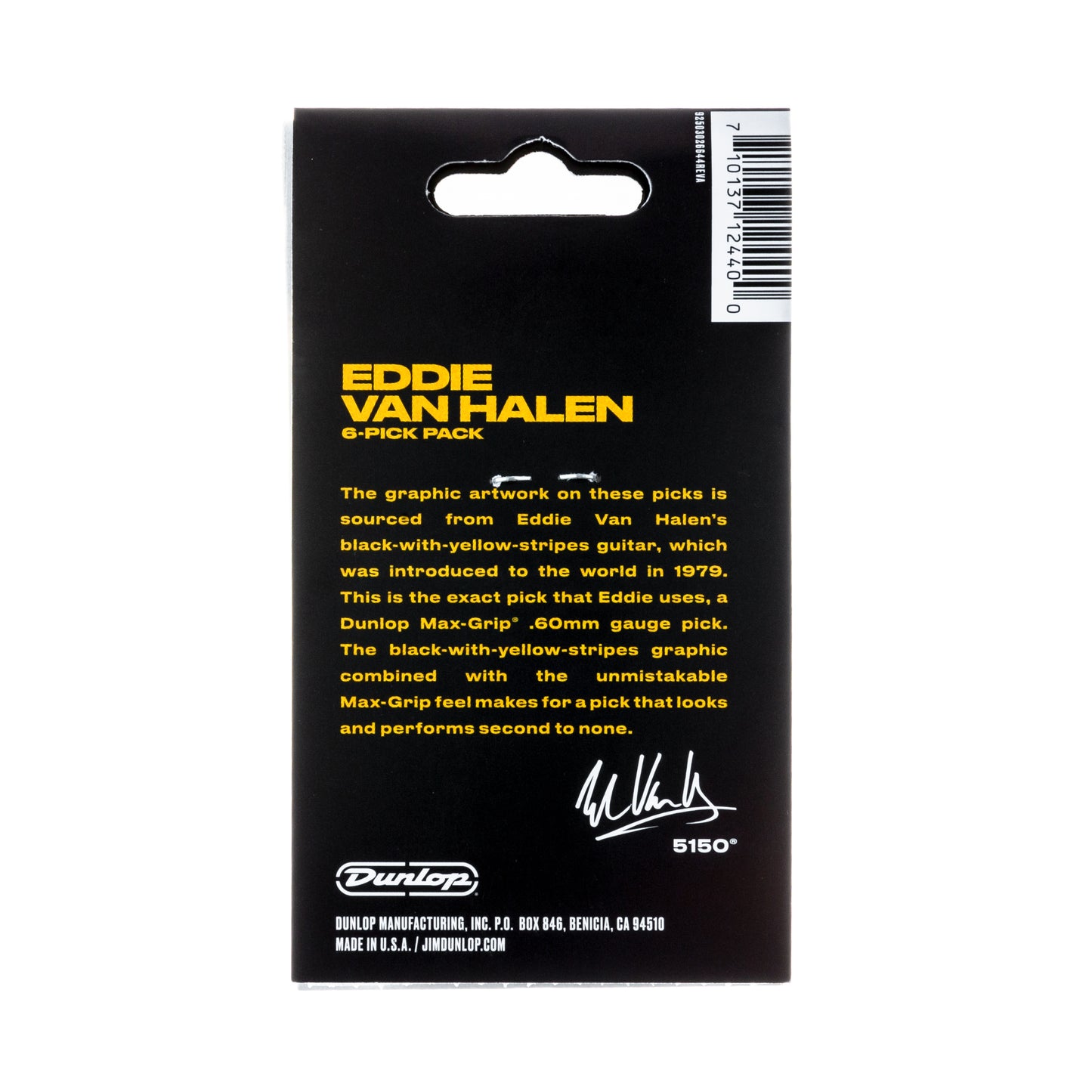 Jim Dunlop DUNLOP EVH VH II .60mm GUITAR PICK PLAYERS PACK 06-PACK - EVHP04