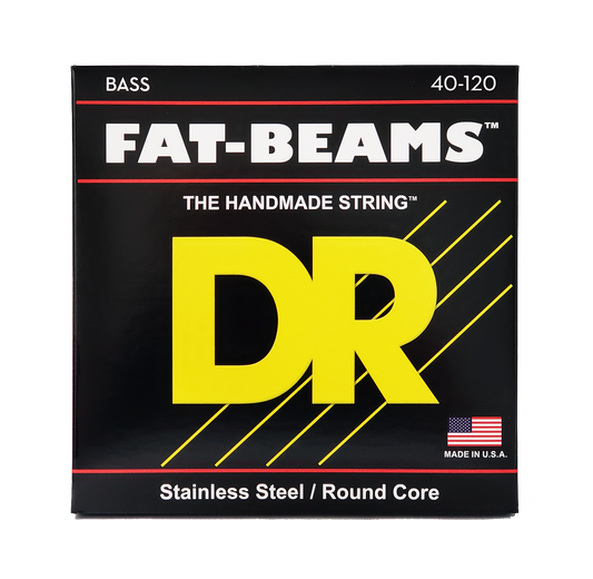 DR Strings DR Fat-Beam Stainless Steel Electric Bass Strings Long Scale Set - 5-String 40-120 FB5-40
