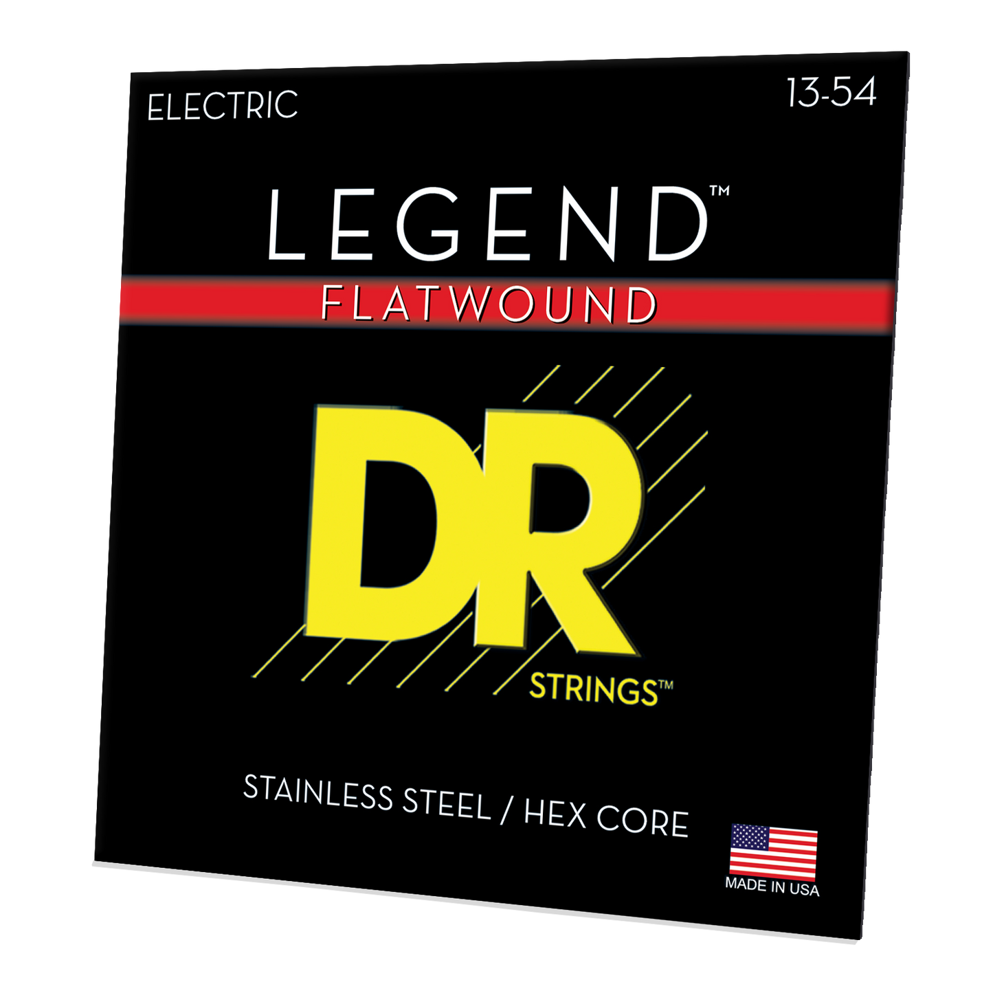 DR Strings DR Legend Polished Flatwound Electric Guitar String Set - 13-54 Heavy FL-13