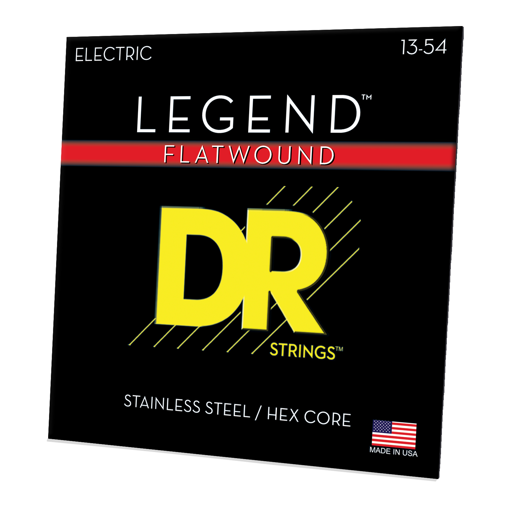 DR Strings DR Legend Polished Flatwound Electric Guitar String Set - 13-54 Heavy FL-13