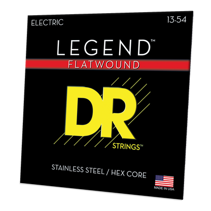 DR Strings DR Legend Polished Flatwound Electric Guitar String Set - 13-54 Heavy FL-13