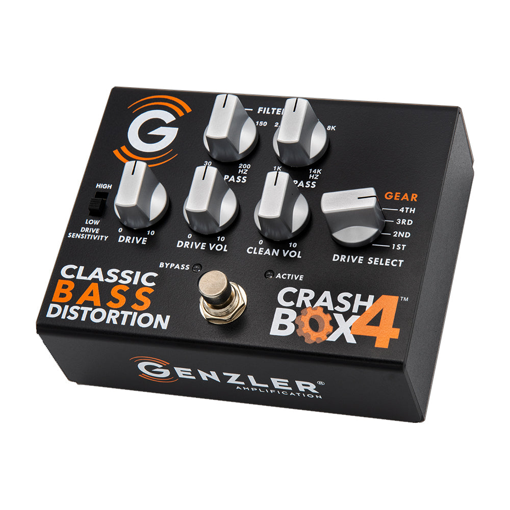Genzler Amplification Genzler CRASH BOX 4 - Classic Bass Distortion Pedal - CB-4-PEDAL
