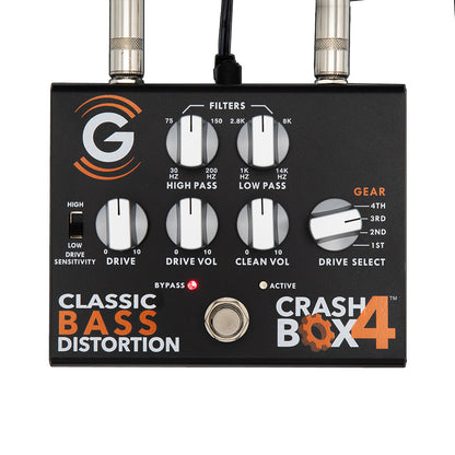 Genzler Amplification Genzler CRASH BOX 4 - Classic Bass Distortion Pedal - CB-4-PEDAL