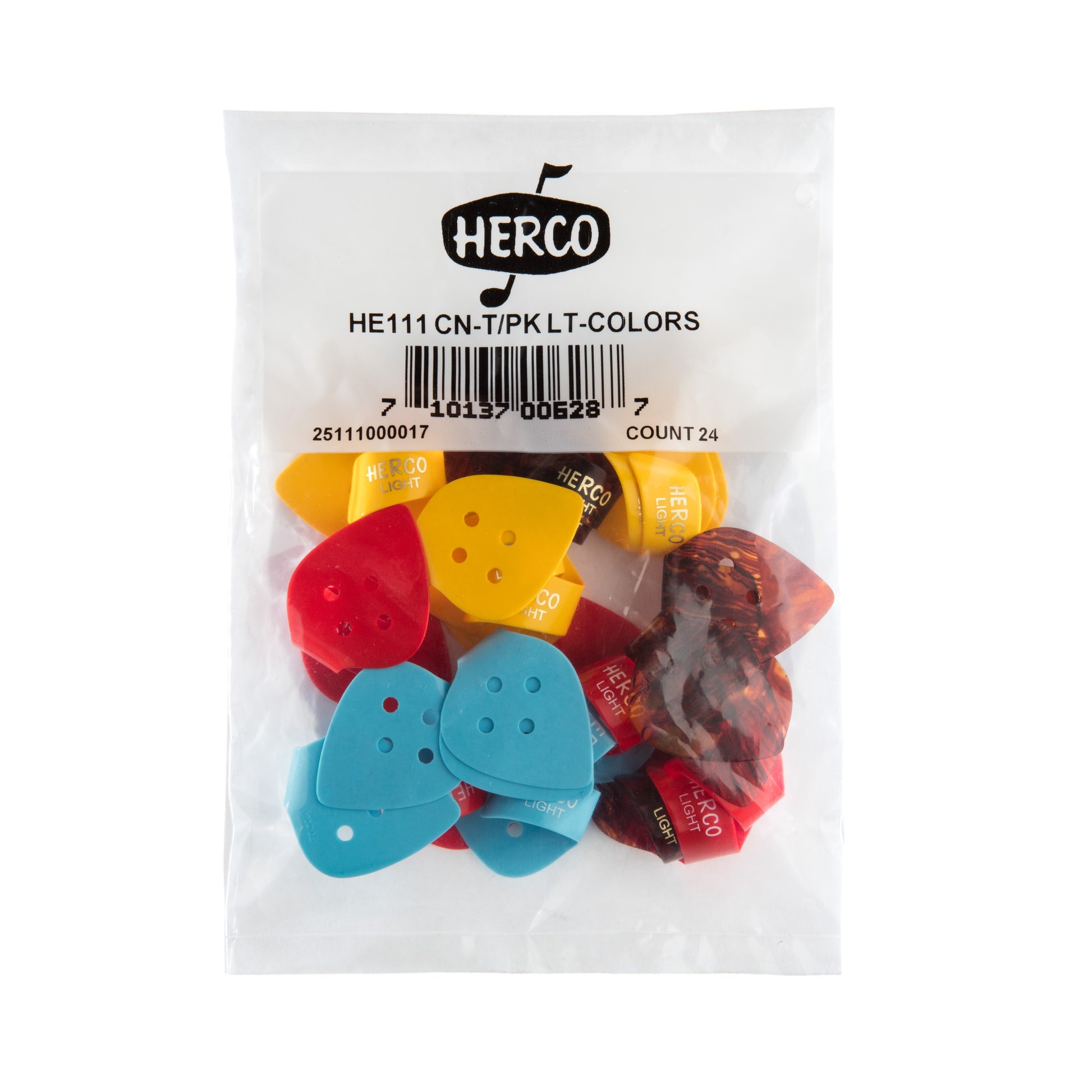 Jim Dunlop DUNLOP HERCO FLAT GUITAR THUMBPICK REFILL BAG 24-PACK LIGHT - HE111