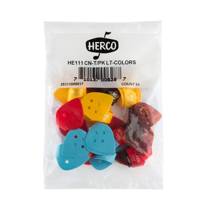 Jim Dunlop DUNLOP HERCO FLAT GUITAR THUMBPICK REFILL BAG 24-PACK LIGHT - HE111