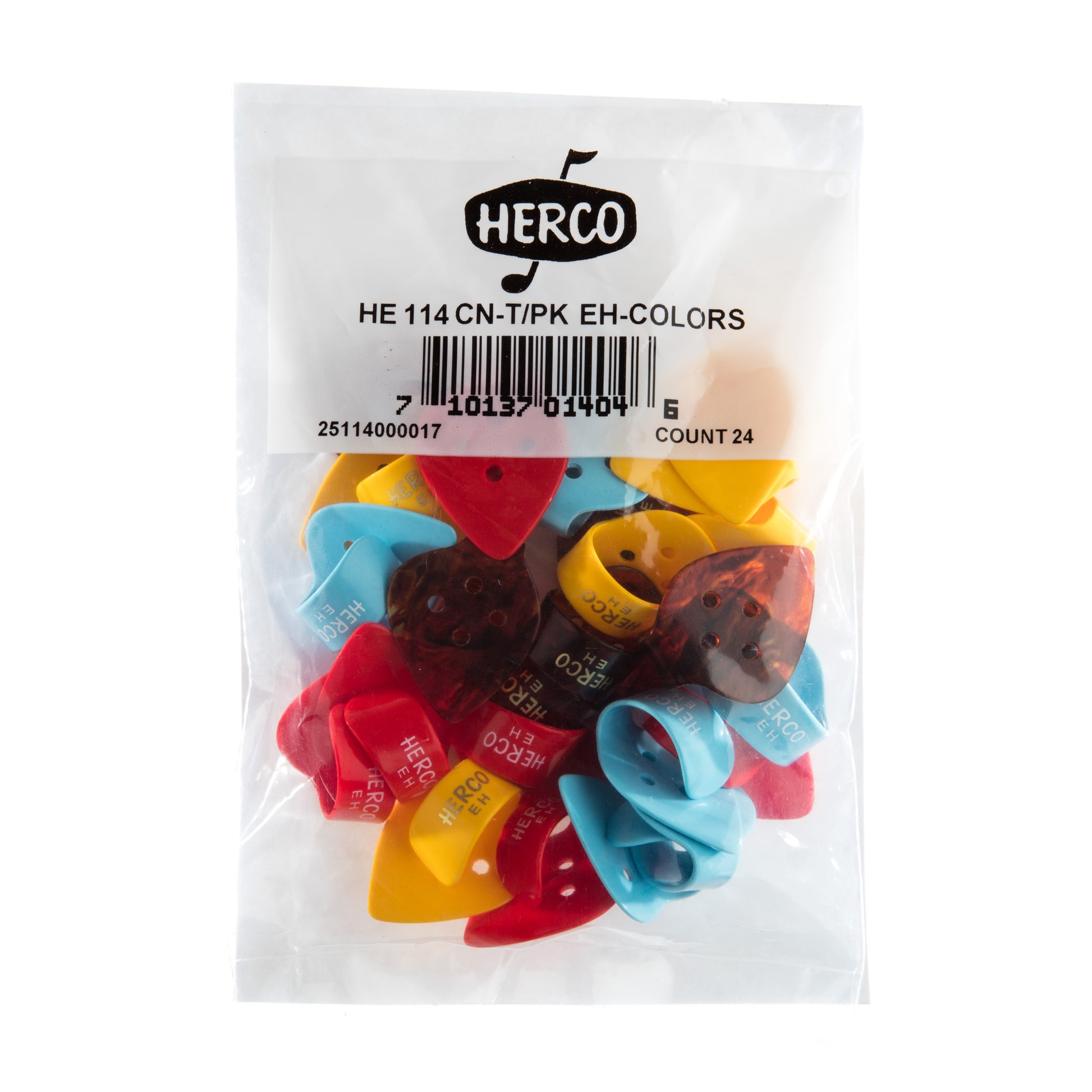 Jim Dunlop DUNLOP HERCO FLAT GUITAR THUMBPICK REFILL BAG 24-PACK EXTRA HEAVY - HE114