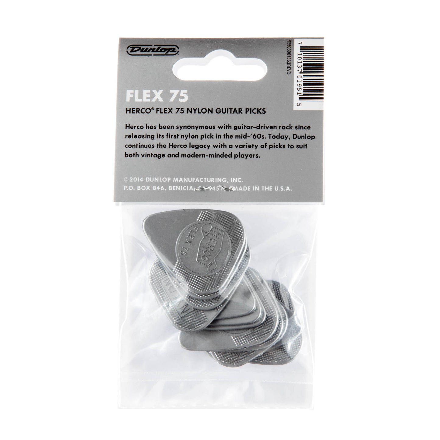Jim Dunlop DUNLOP HERCO FLEX 75 GUITAR PICK PLAYER'S PACK 06-PACK HEAVY - HE211P