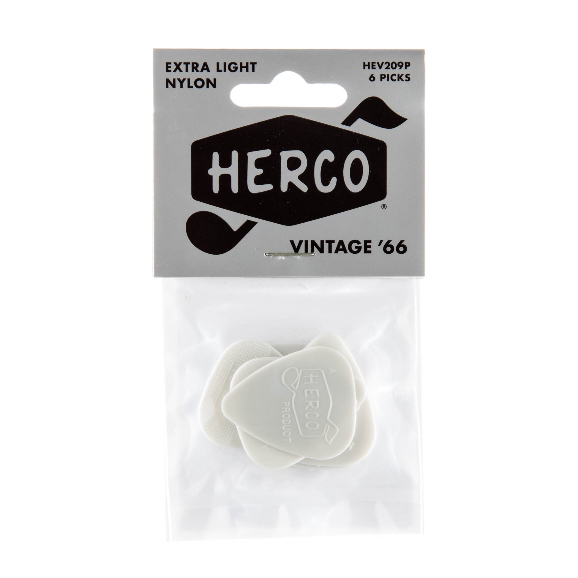 Jim Dunlop DUNLOP HERCO VINTAGE '66 GUITAR PICK PLAYER'S PACK 06-PACK EXTRA LIGHT - HEV209P