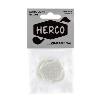 Jim Dunlop DUNLOP HERCO VINTAGE '66 GUITAR PICK PLAYER'S PACK 06-PACK EXTRA LIGHT - HEV209P