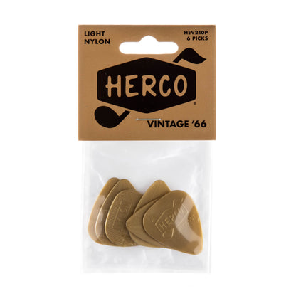 Jim Dunlop DUNLOP HERCO VINTAGE '66 GUITAR PICK PLAYER'S PACK 06-PACK LIGHT - HEV210P