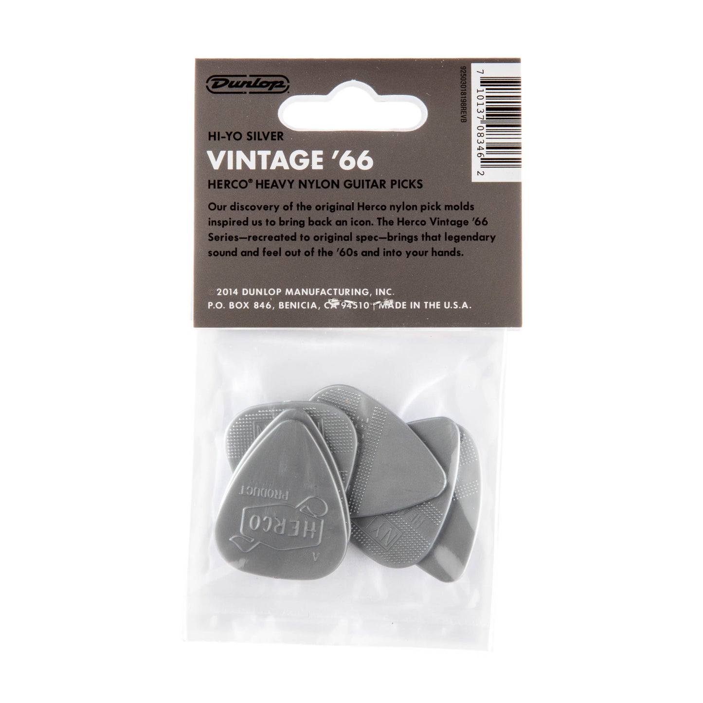 Jim Dunlop DUNLOP HERCO VINTAGE '66 GUITAR PICK PLAYER'S PACK 06-PACK HEAVY - HEV211P