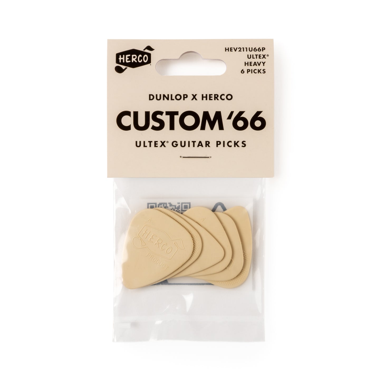 Jim Dunlop DUNLOP X HERCO CUSTOM '66 ULTEX GUITAR PICK PLAYER'S PACK 06-PACK HEAVY - HEV211U66P