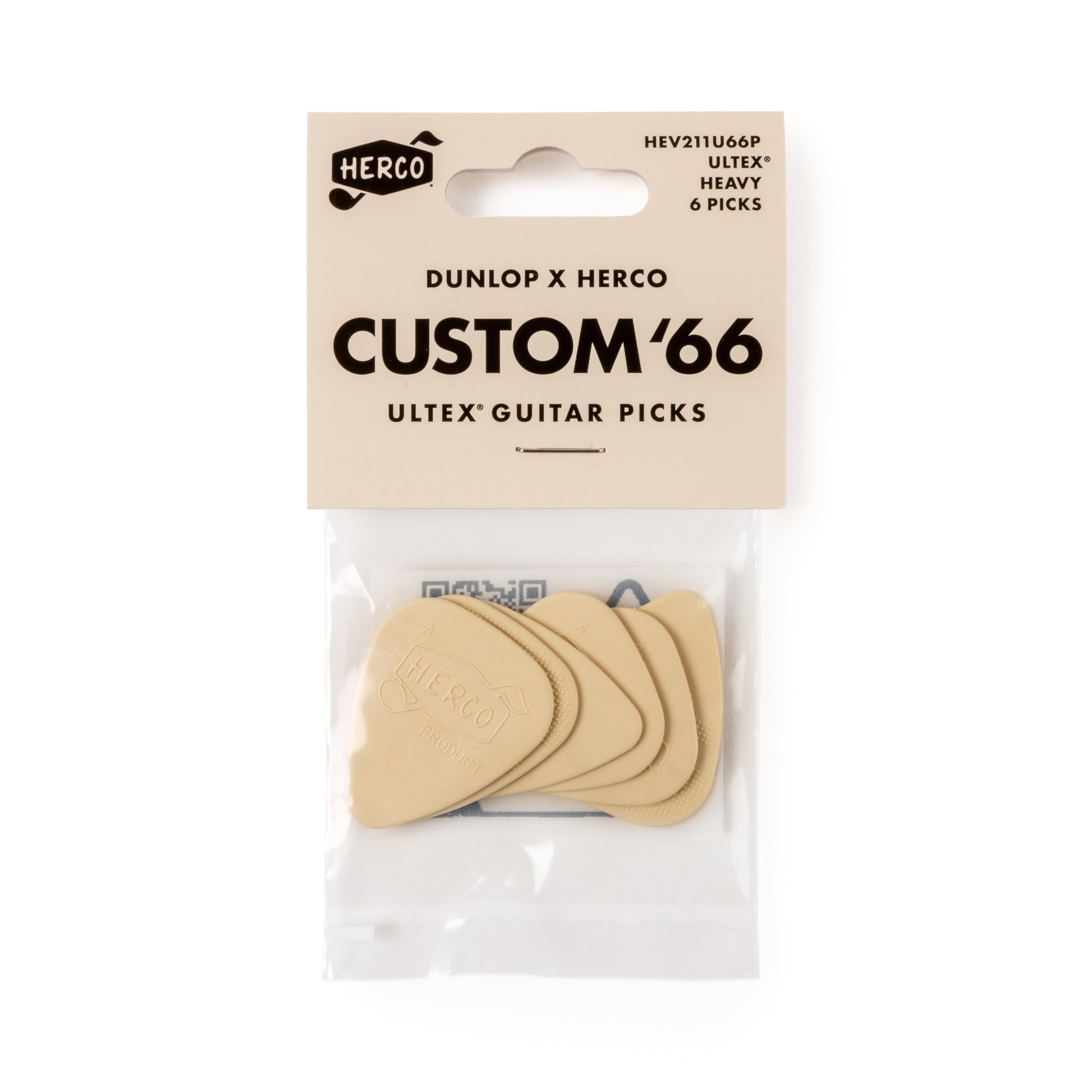 Jim Dunlop DUNLOP X HERCO CUSTOM '66 ULTEX GUITAR PICK PLAYER'S PACK 06-PACK HEAVY - HEV211U66P