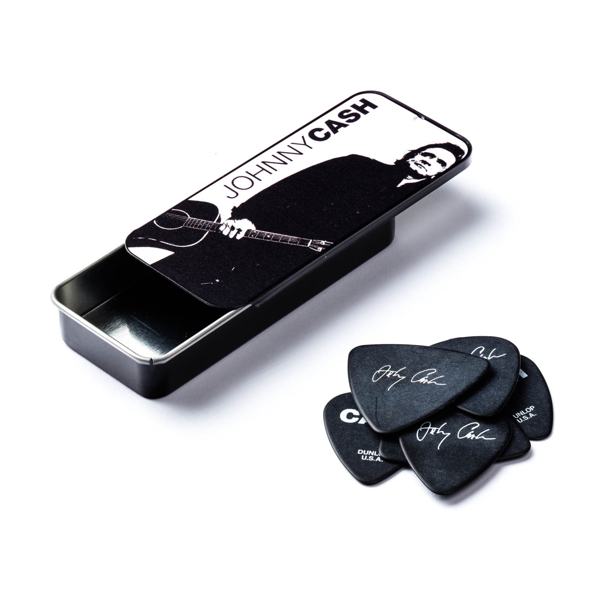 Jim Dunlop DUNLOP JOHNNY CASH LEGEND PICK TIN GUITAR PICK REFILL BOX HEAVY - JCPT02H