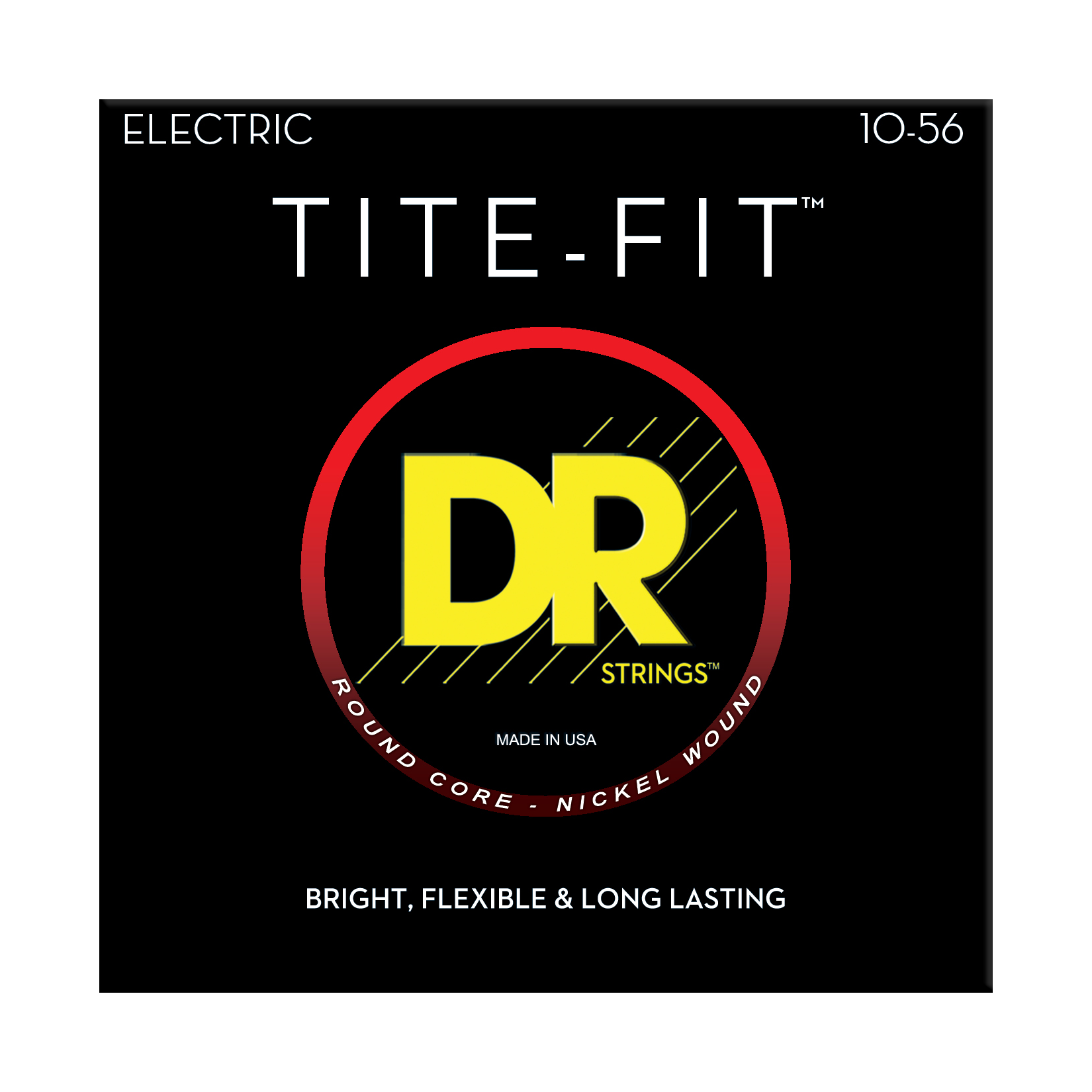 DR Strings DR TITE-FIT Nickel Plated Steel Electric Guitar String Set - 10-56 Jeff Healey JH-10