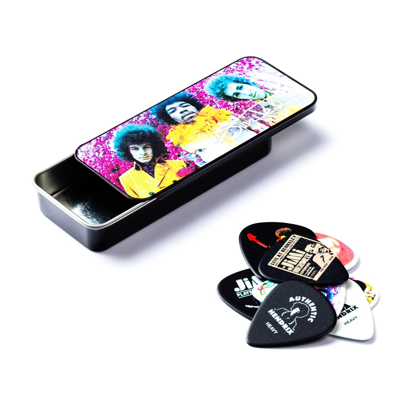 Jim Dunlop DUNLOP JIMI HENDRIX EXPERIENCED? PICK TIN GUITAR PICK REFILL BOX MEDIUM - JHPT01M