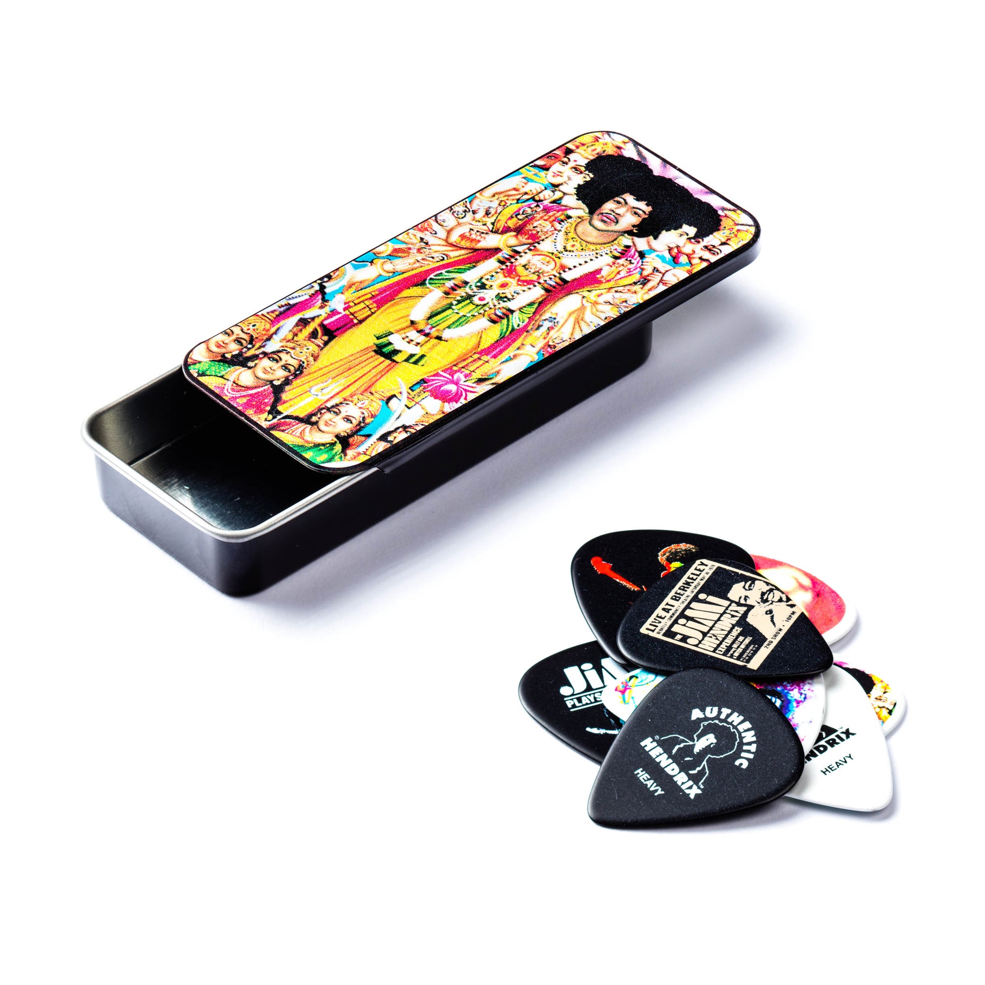 Jim Dunlop DUNLOP JIMI HENDRIX BOLD AS LOVE PICK TIN GUITAR PICK REFILL BOX MEDIUM - JHPT02M