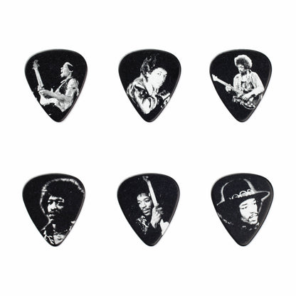 Jim Dunlop DUNLOP JIMI HENDRIX SILVER PORTRAIT PICK TIN GUITAR PICK REFILL BOX MEDIUM - JHPT06M