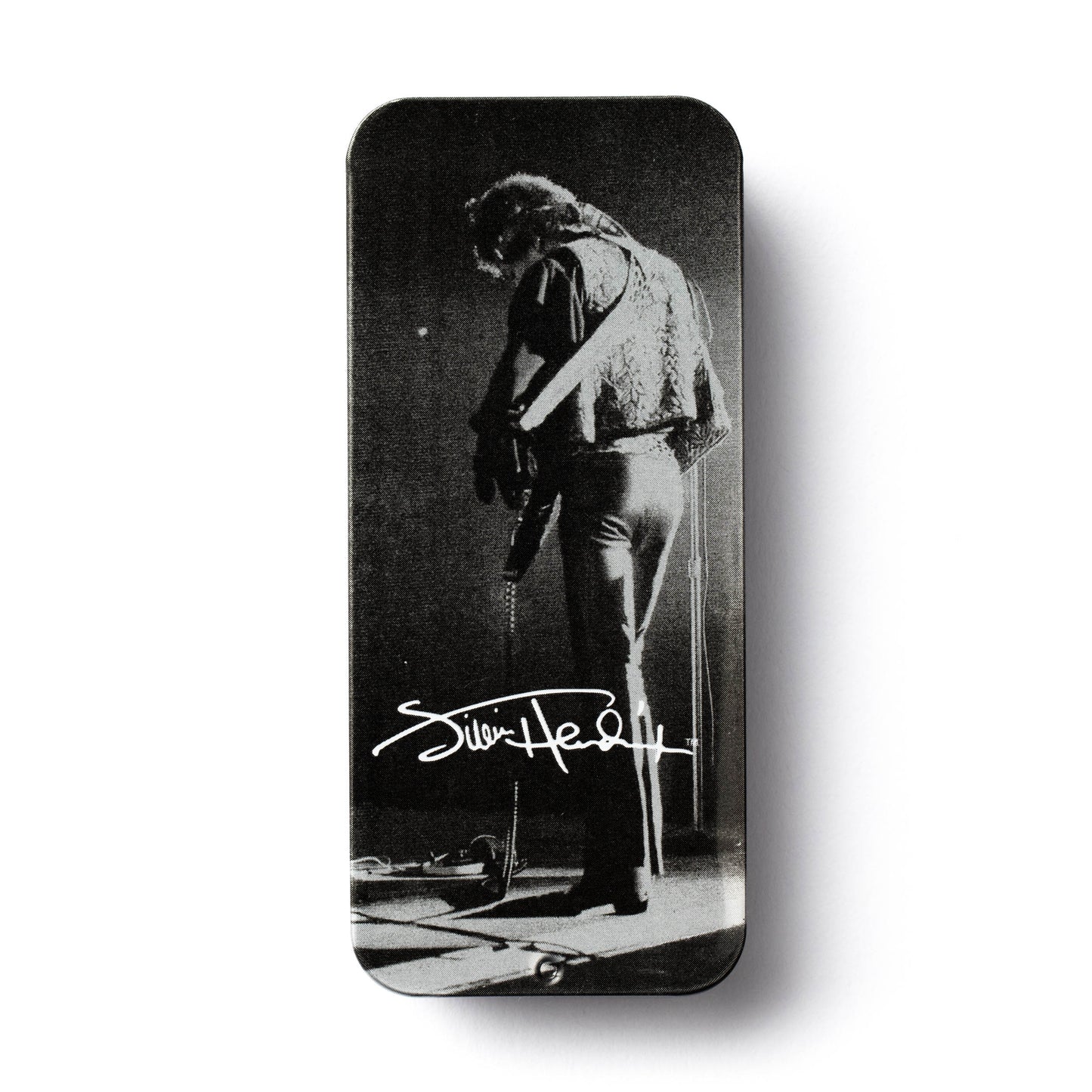 Jim Dunlop DUNLOP JIMI HENDRIX SILVER PORTRAIT PICK TIN GUITAR PICK REFILL BOX MEDIUM - JHPT06M