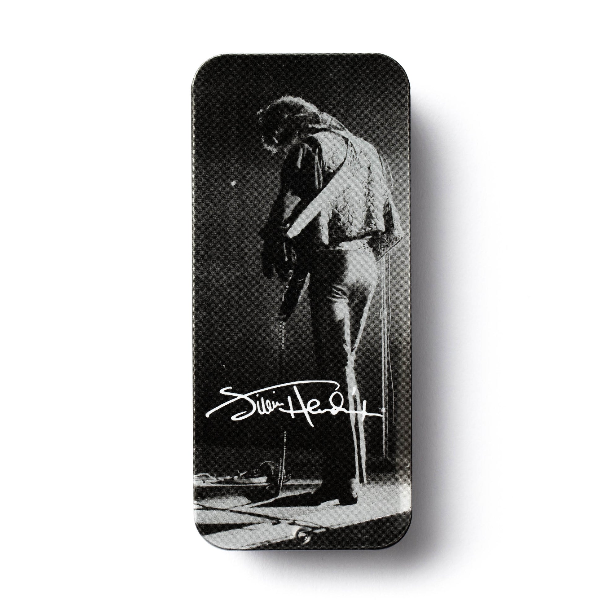 Jim Dunlop DUNLOP JIMI HENDRIX SILVER PORTRAIT PICK TIN GUITAR PICK REFILL BOX MEDIUM - JHPT06M