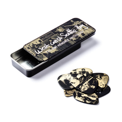 Jim Dunlop DUNLOP JIMI HENDRIX WEST COAST BOY PICK TIN GUITAR PICK REFILL BOX HEAVY - JHPT10H