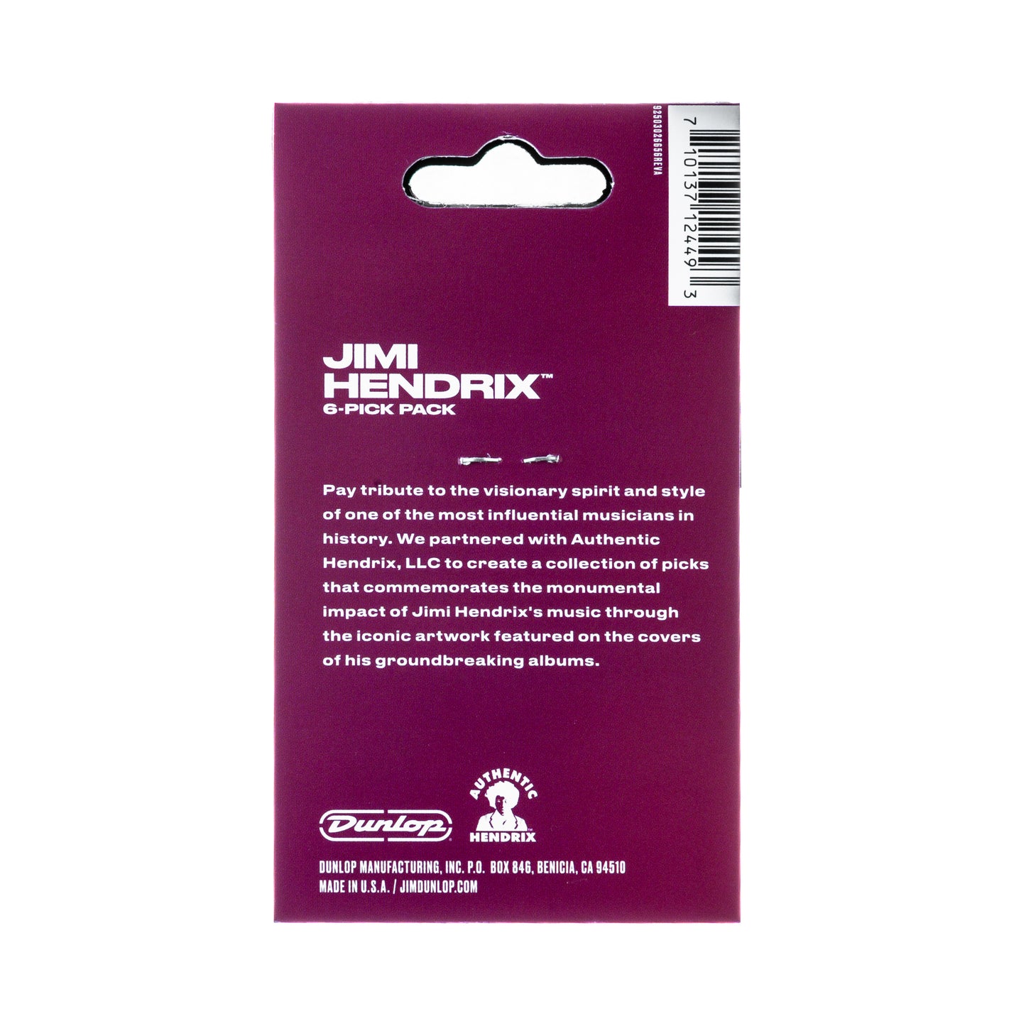 Jim Dunlop DUNLOP JIMI HENDRIX ARE YOU EXPERIENCED? GUITAR PICK PLAYER'S PACK 06-PACK - JHP01M