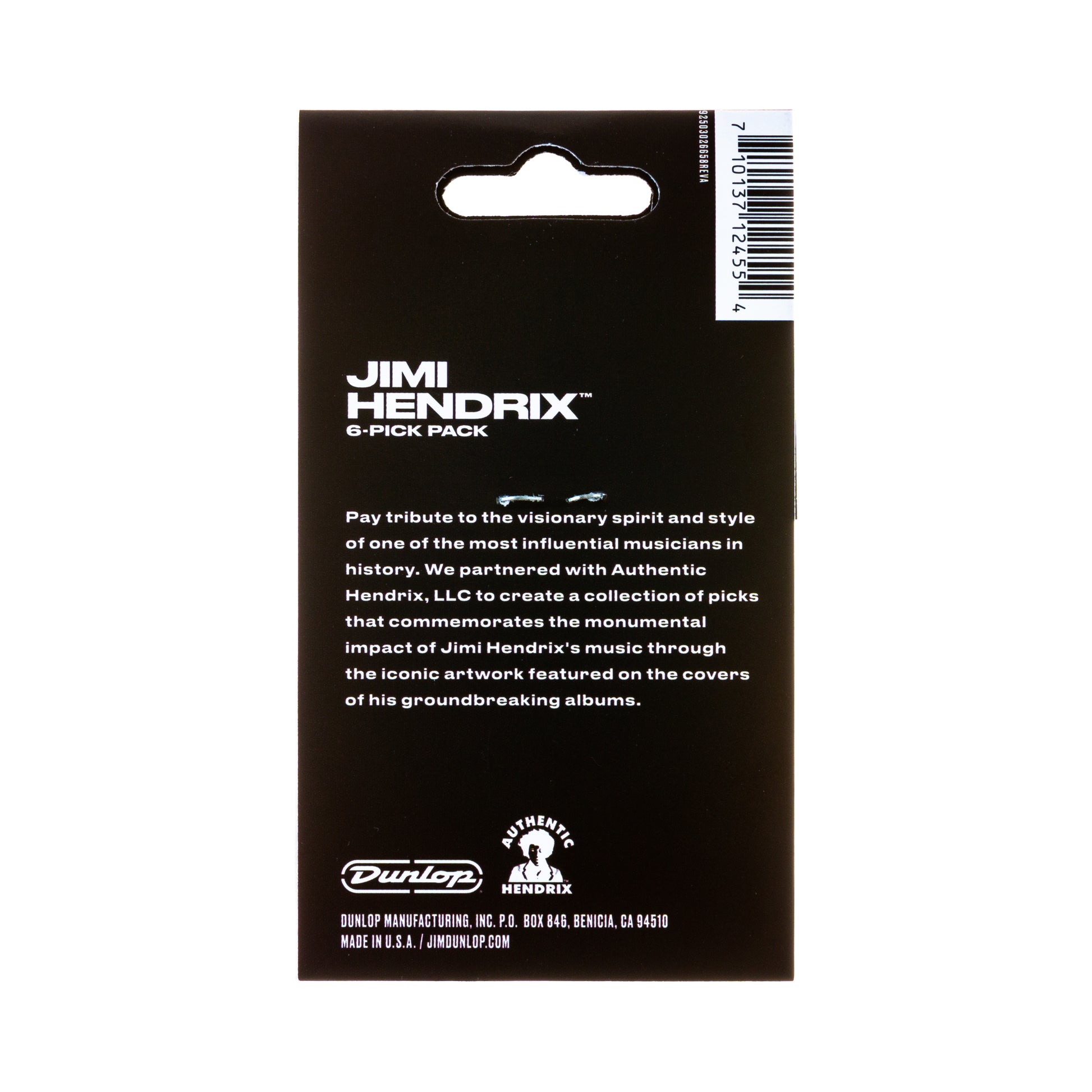 Jim Dunlop DUNLOP JIMI HENDRIX ELECTRIC LADYLAND GUITAR PICK PLAYER'S PACK 06-PACK - JHP03H