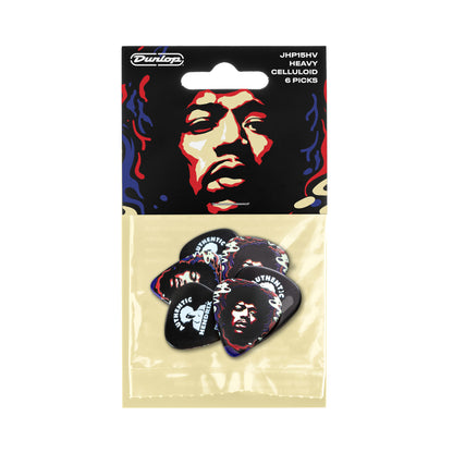 Jim Dunlop DUNLOP JIMI HENDRIX '69 PSYCH SERIES STAR HAZE GUITAR PICK PLAYER'S PACK HEAVY 06-PACK - JHP15HV