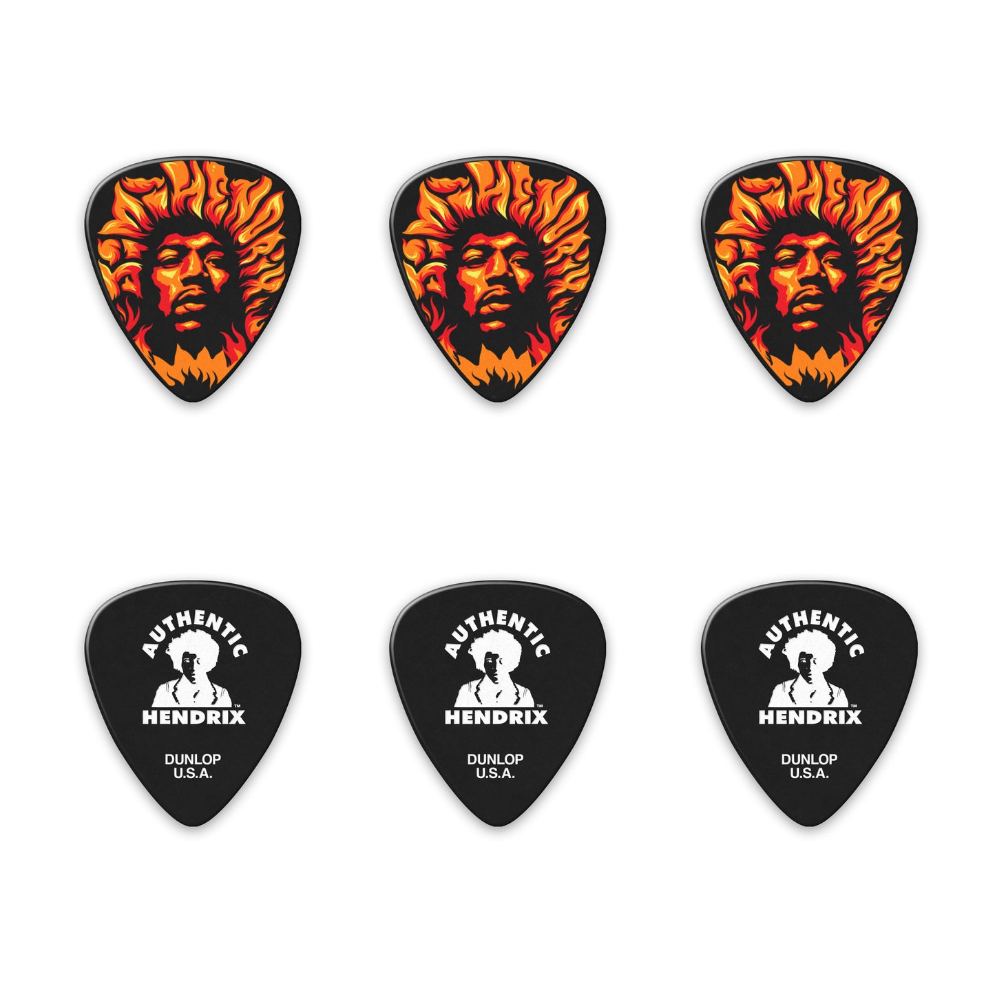 Jim Dunlop DUNLOP JIMI HENDRIX VOODOO FIRE PICK TIN GUITAR PICK REFILL BOX HEAVY - JHPT14H