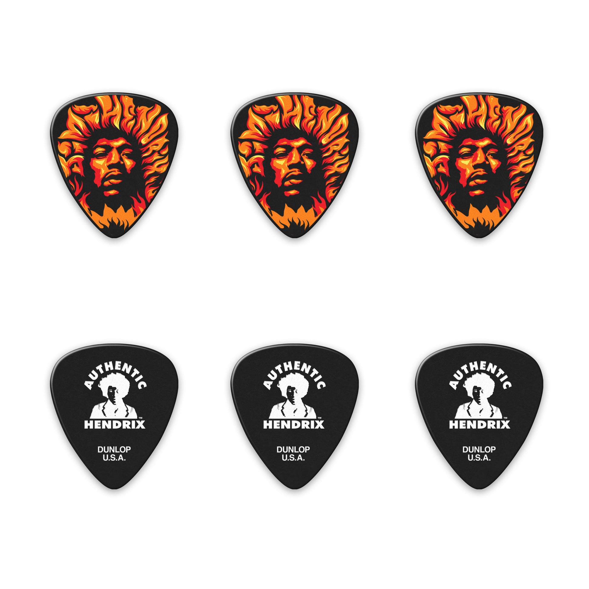 Jim Dunlop DUNLOP JIMI HENDRIX VOODOO FIRE PICK TIN GUITAR PICK REFILL BOX HEAVY - JHPT14H