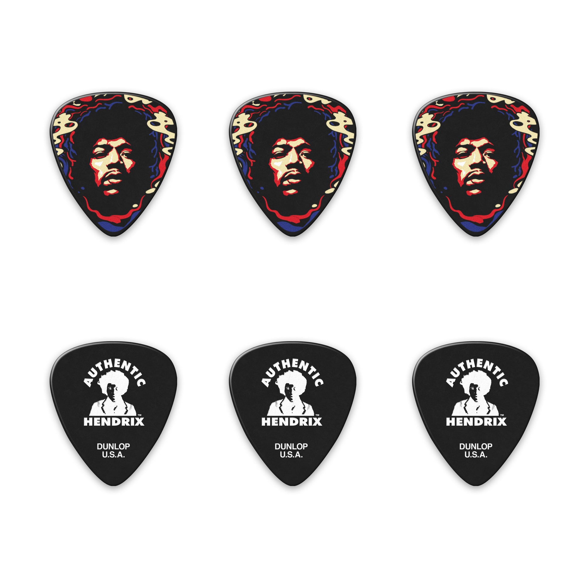Jim Dunlop DUNLOP JIMI HENDRIX STAR HAZE PICK TIN GUITAR PICK REFILL BOX HEAVY - JHPT15H