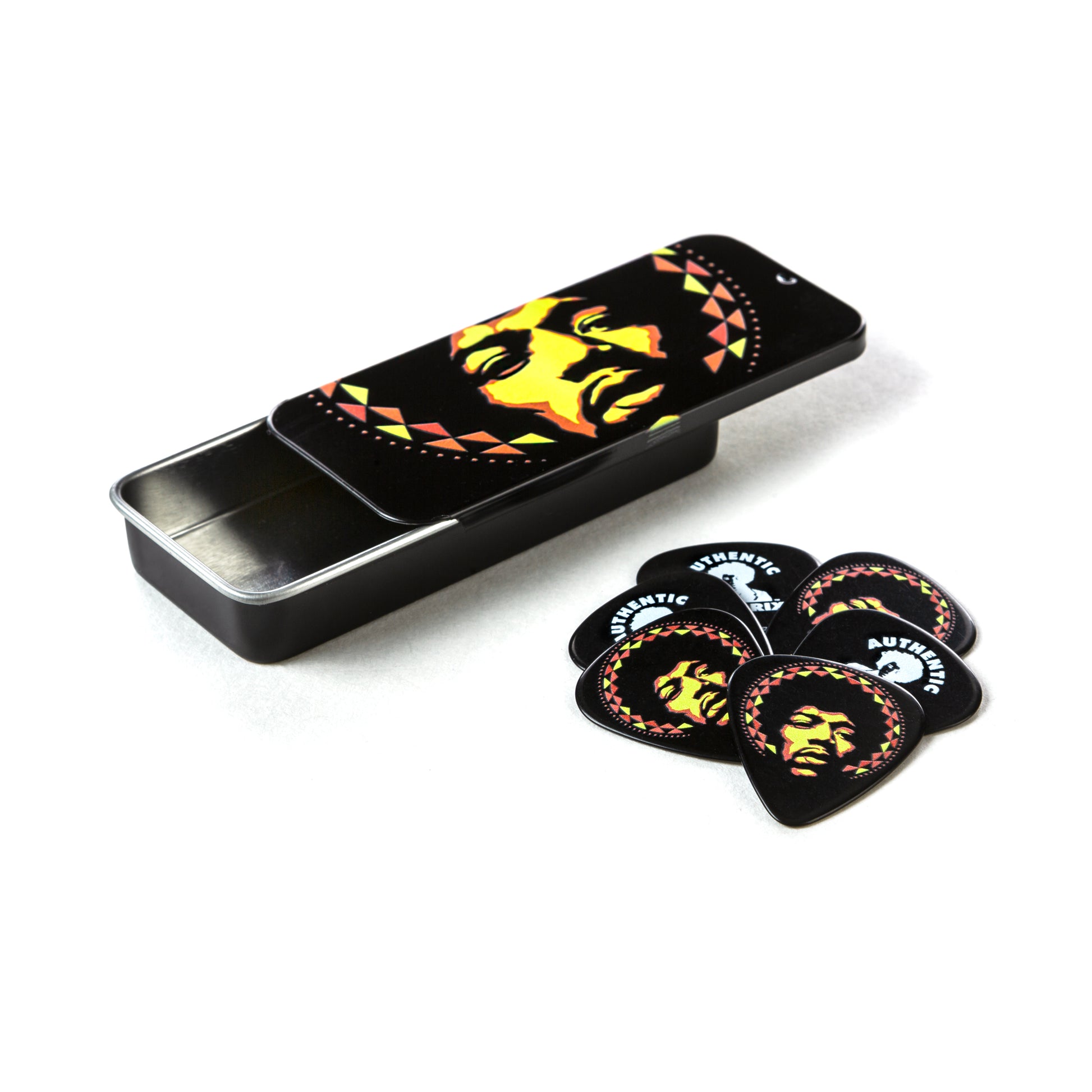 Jim Dunlop DUNLOP JIMI HENDRIX AURA MANDALA PICK TIN GUITAR PICK REFILL BOX HEAVY - JHPT16H