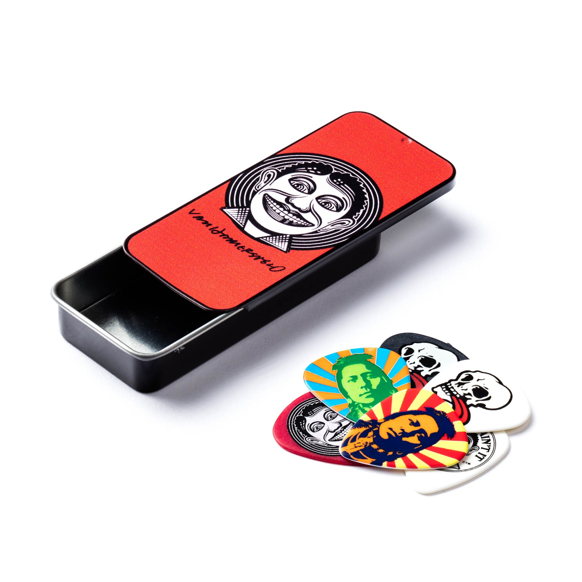 Jim Dunlop DUNLOP VAN HAMMERSFELD JOHNNY FACE PICK TIN GUITAR PICK REFILL BOX MEDIUM - JVHPT01M