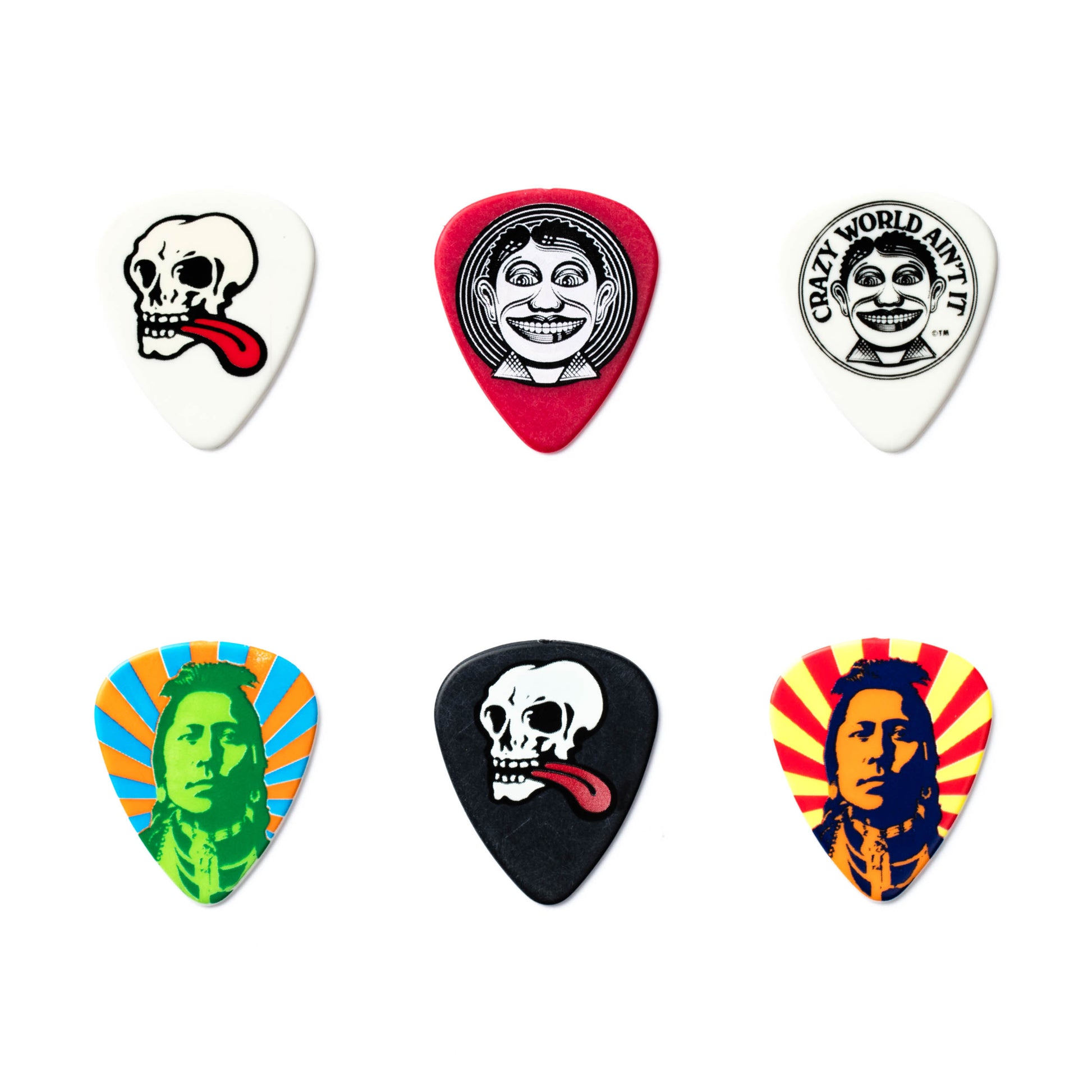 Jim Dunlop DUNLOP VAN HAMMERSFELD JOHNNY FACE PICK TIN GUITAR PICK REFILL BOX MEDIUM - JVHPT01M