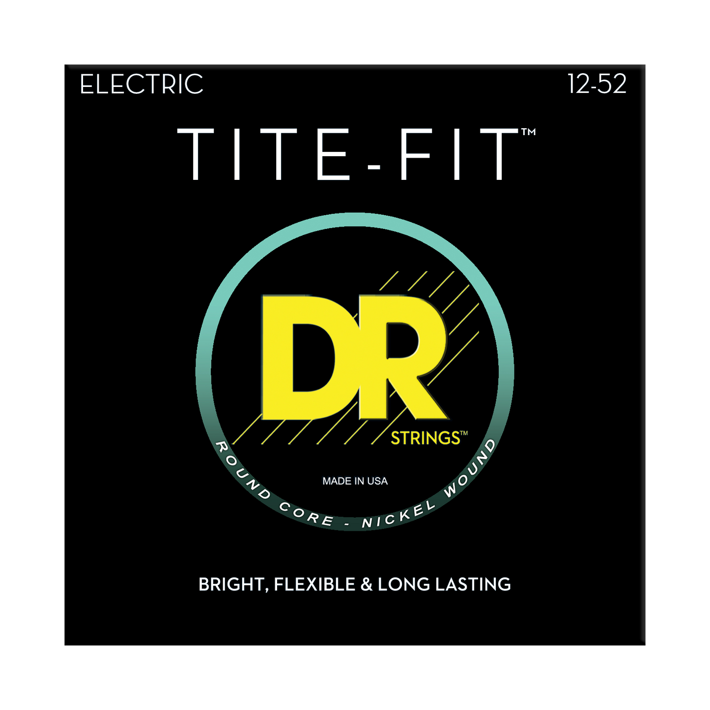 DR Strings DR TITE-FIT Nickel Plated Steel Electric Guitar String Set - 12-52 Jazz JZ-12 Wound 3rd