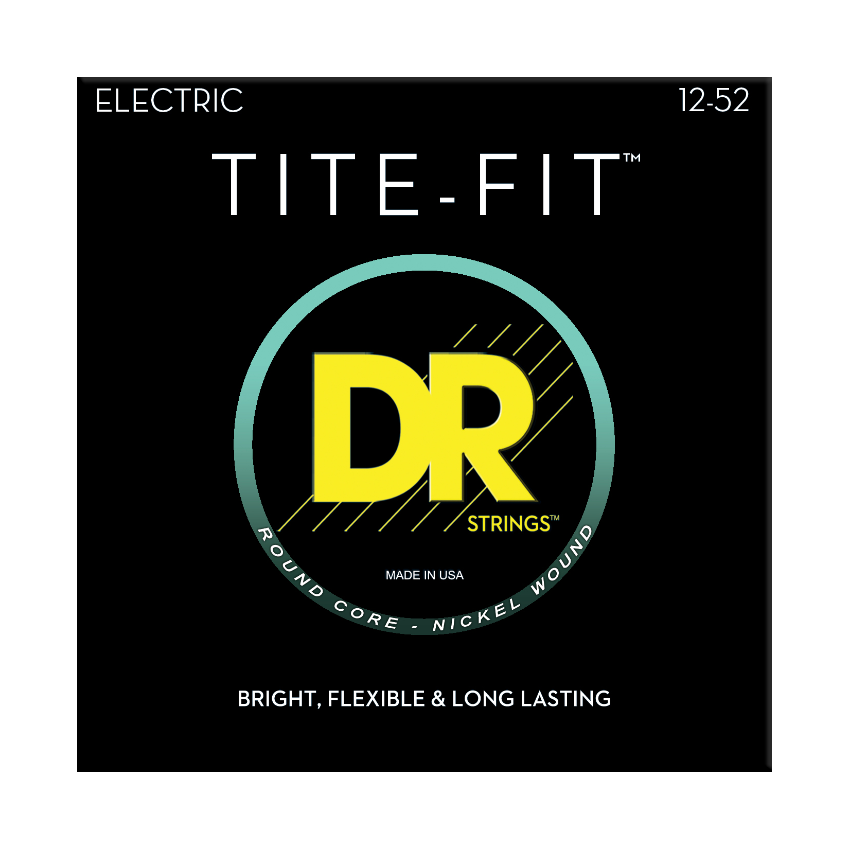 DR Strings DR TITE-FIT Nickel Plated Steel Electric Guitar String Set - 12-52 Jazz JZ-12 Wound 3rd