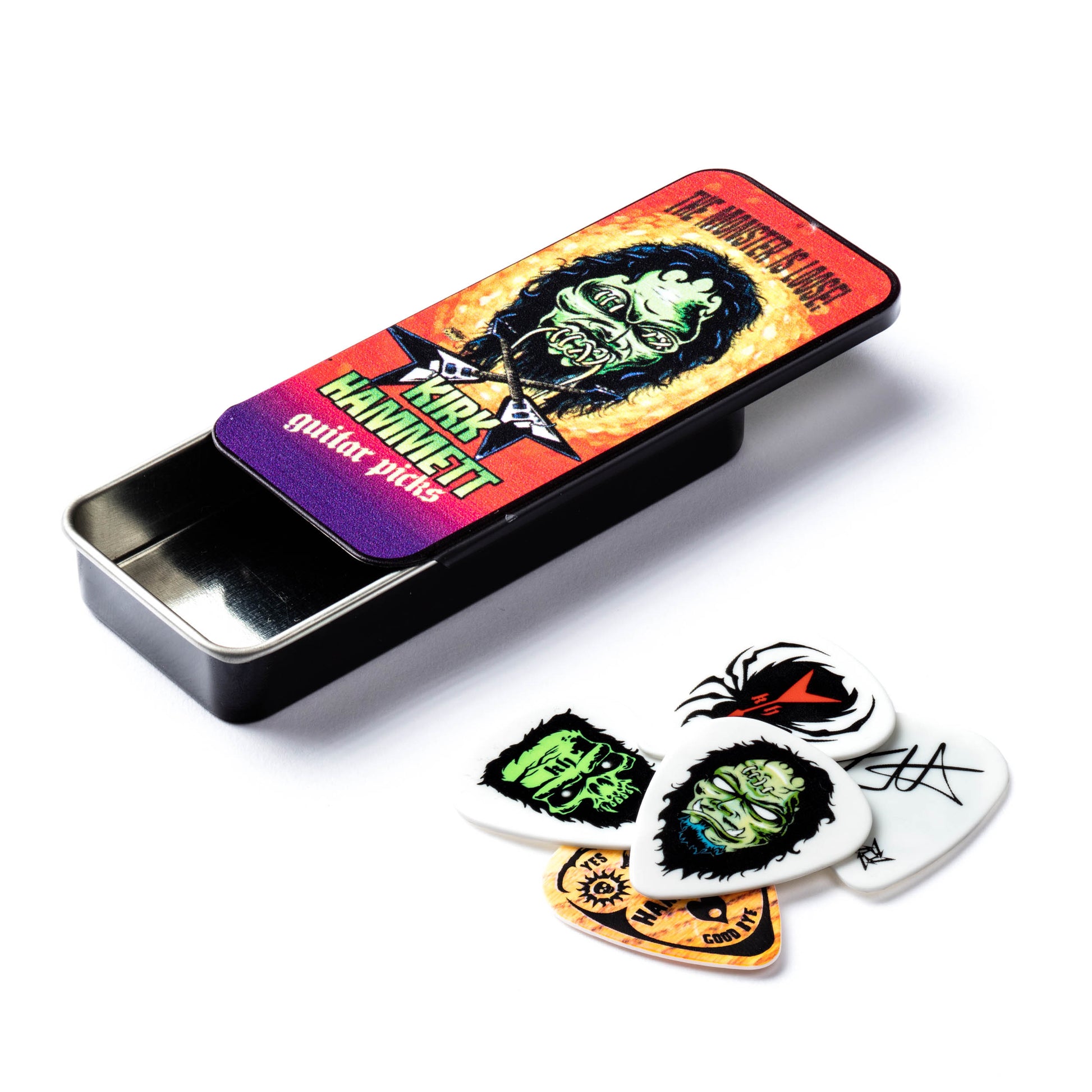 Jim Dunlop DUNLOP KIRK HAMMETT THE MONSTER IS LOOSE! .88mm PICK TIN GUITAR PICK REFILL BOX - KH01T088