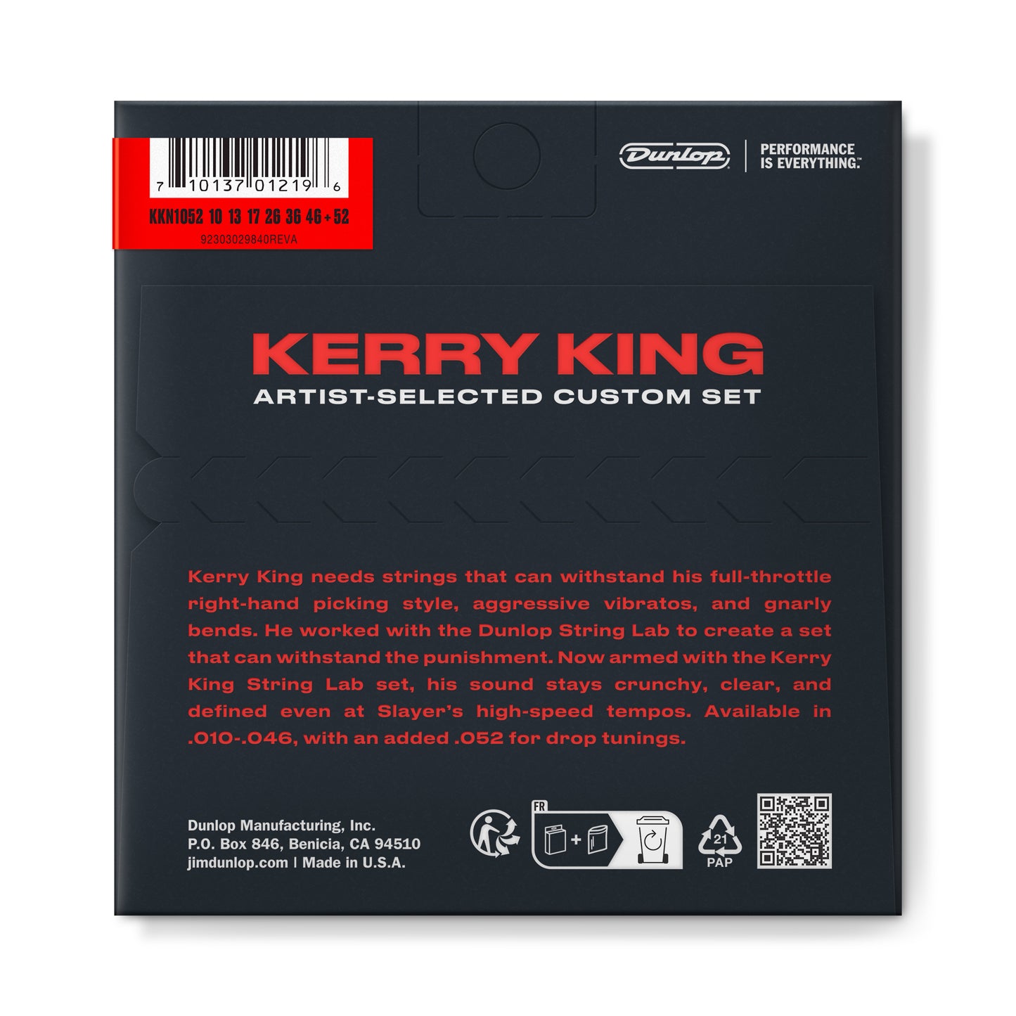 Jim Dunlop DUNLOP KERRY KING ARTIST-SELECTED CUSTOM SIGNATURE ELECTRIC GUITAR 06-STRING SET - 10-52 MEDIUM - KKN1052