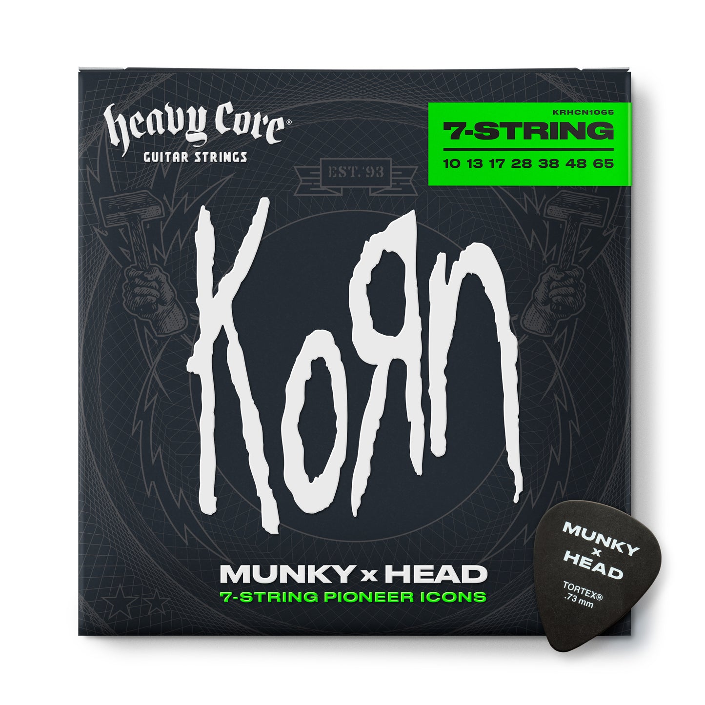 Jim Dunlop DUNLOP KORN HEAVY CORE ELECTRIC GUITAR 07-STRING SET - 10-65 - KRHCN10657