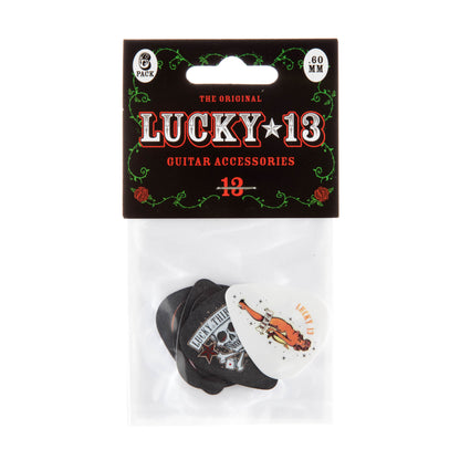 Jim Dunlop DUNLOP LUCKY 13 ASSORTMENT 1 - .60mm GUITAR PICK PLAYER'S PACK 06-PACK - L13BP060