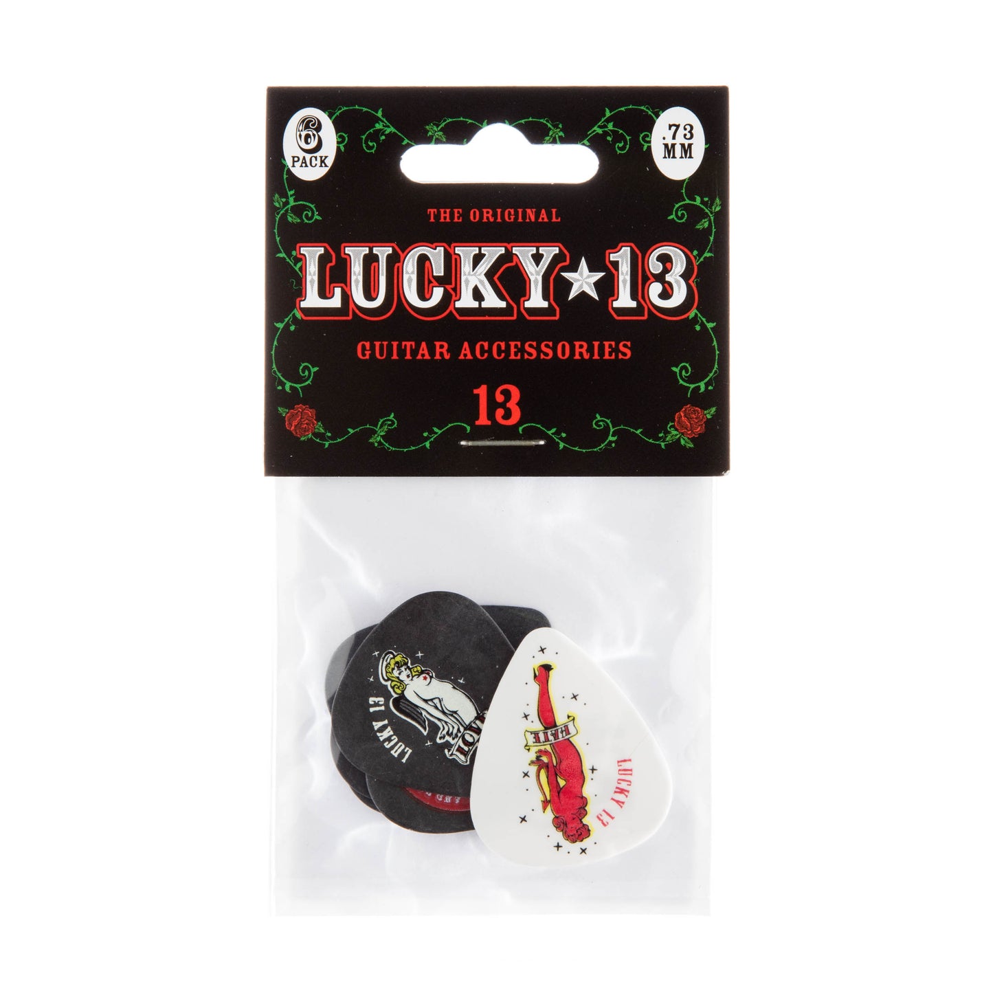 Jim Dunlop DUNLOP LUCKY 13 ASSORTMENT 1 - .73mm GUITAR PICK PLAYER'S PACK 06-PACK - L13BP073