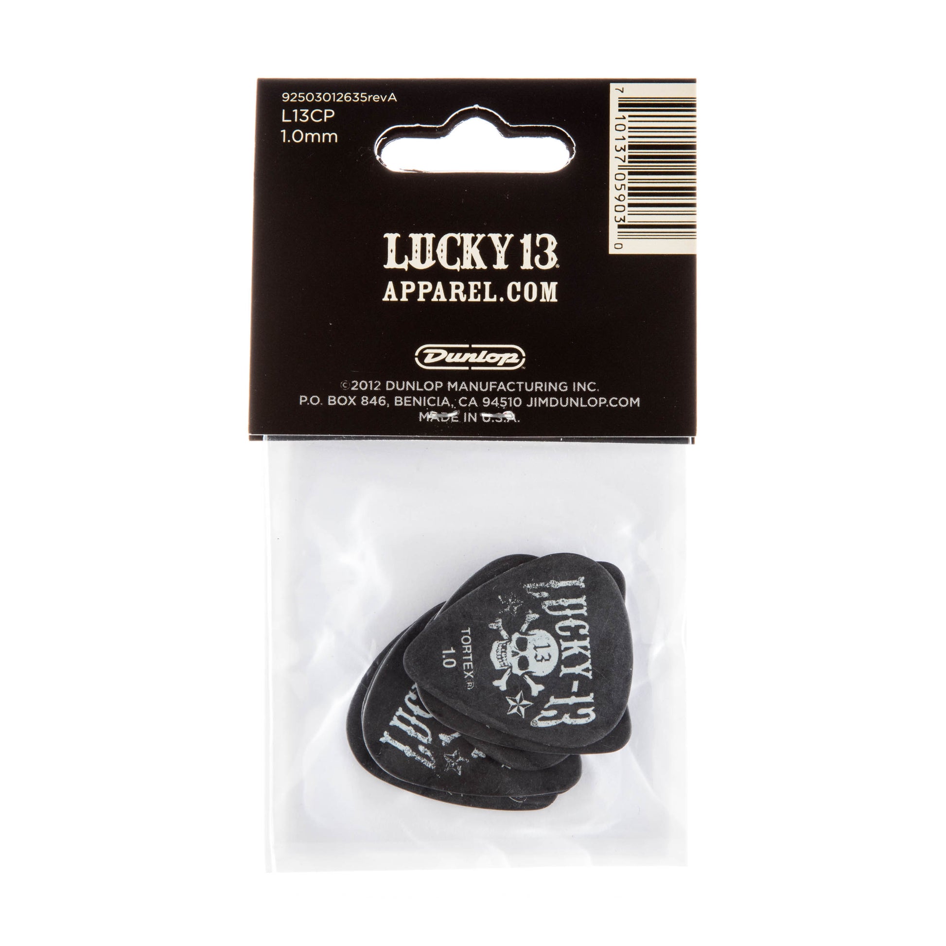 Jim Dunlop DUNLOP LUCKY 13 ASSORTMENT 2 - 1.0mm GUITAR PICK PLAYER'S PACK 06-PACK - L13CP100