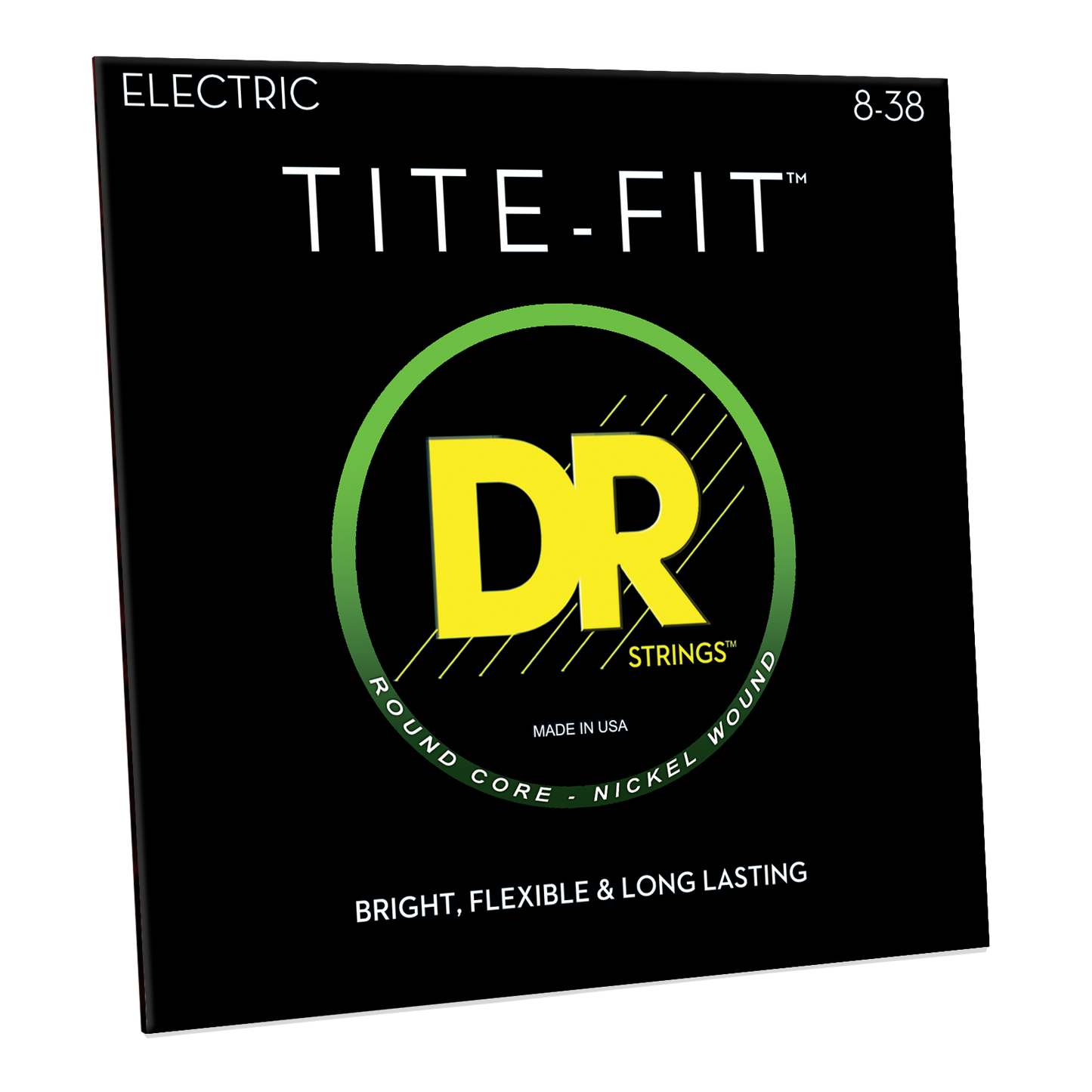 DR Strings DR TITE-FIT Nickel Plated Steel Electric Guitar String Set - 08-38 Light-Light LLT-8