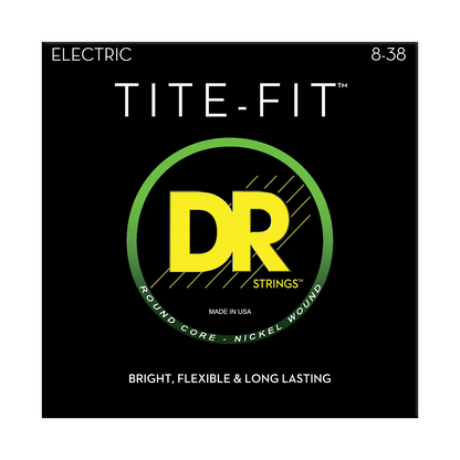 DR Strings DR TITE-FIT Nickel Plated Steel Electric Guitar String Set - 08-38 Light-Light LLT-8