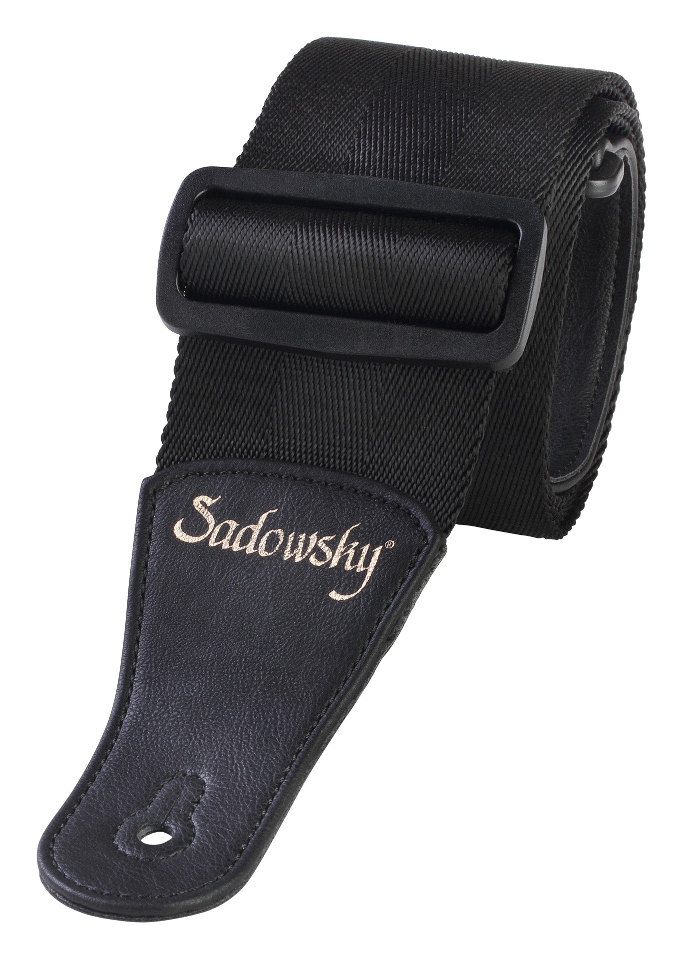 Warwick Sadowsky Nylon Bass Strap - Black w/ Gold Embossing - LS B S NYL BK G