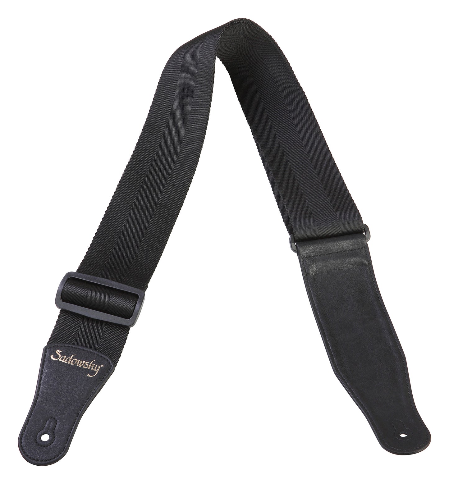 Warwick Sadowsky Nylon Bass Strap - Black w/ Gold Embossing - LS B S NYL BK G
