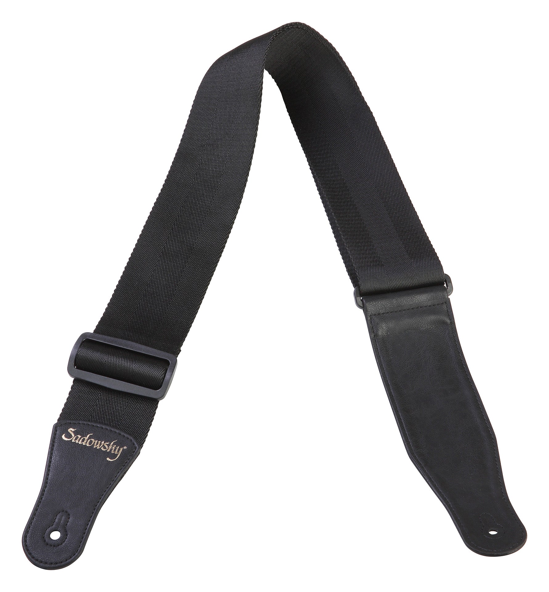 Warwick Sadowsky Nylon Bass Strap - Black w/ Gold Embossing - LS B S NYL BK G