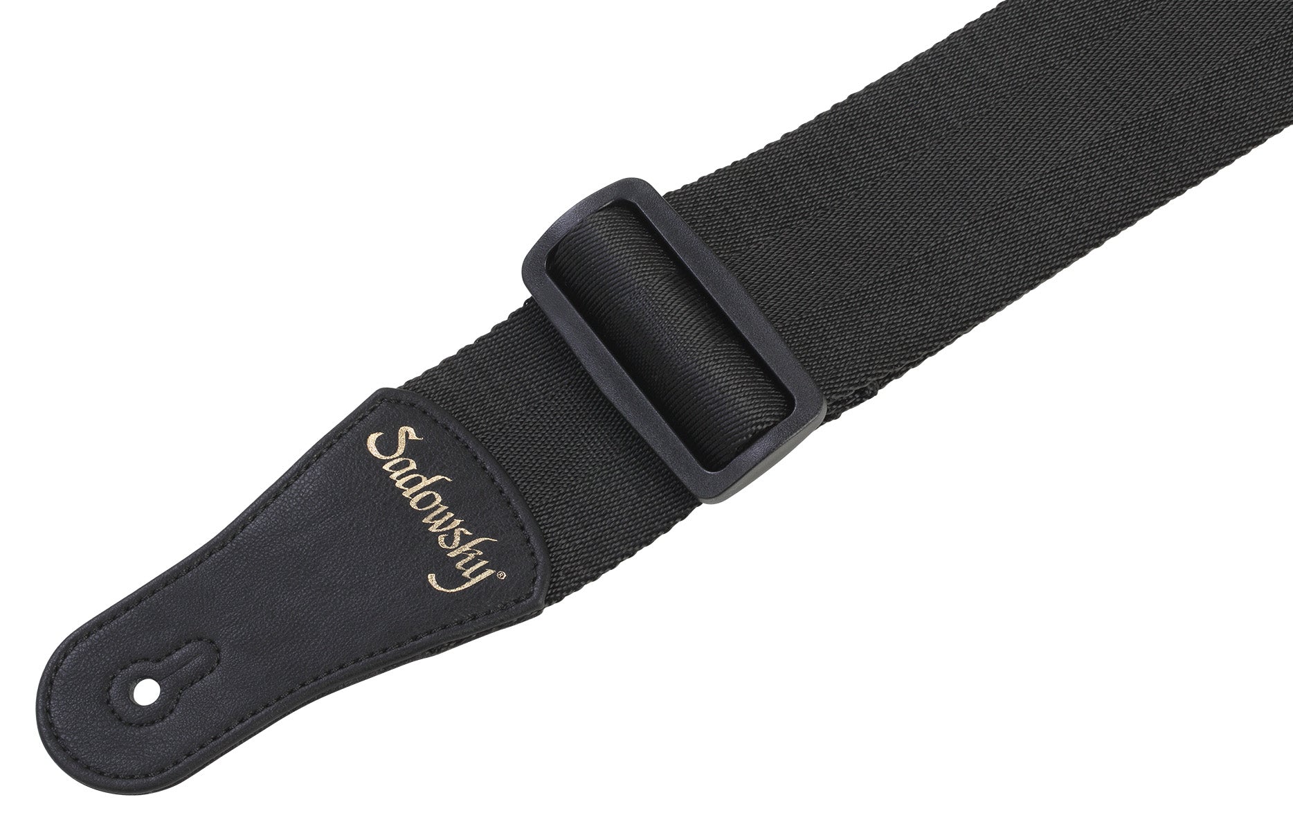 Warwick Sadowsky Nylon Bass Strap - Black w/ Gold Embossing - LS B S NYL BK G